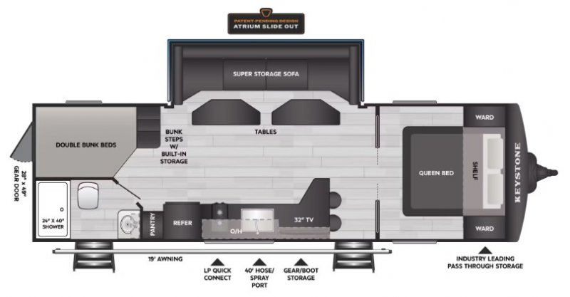 2026 KEYSTONE WALKABOUT 26MAX Floorplan