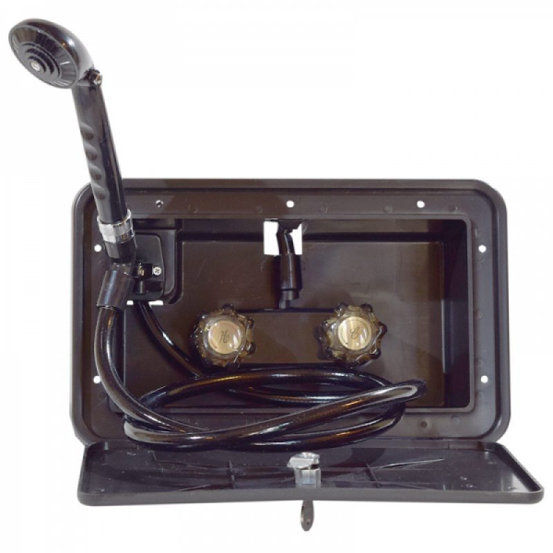 Exterior Shower Box In Black