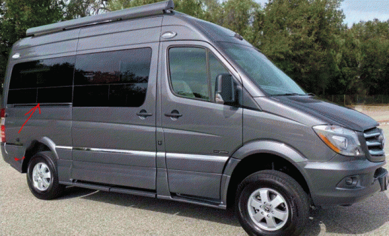 Roadtrek SS Sprinter rr ps side Window HM 1679