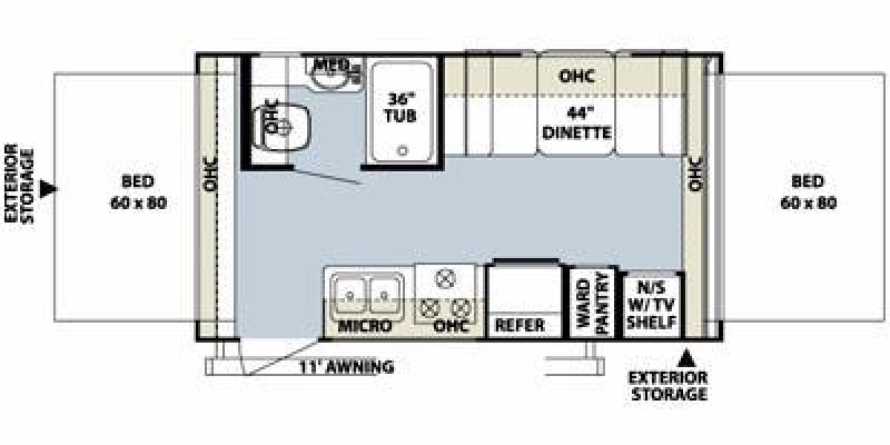 2011 ROCKWOOD ROO ROO 17R00 Floorplan