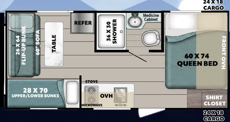 2027 GULFSTREAM TRAILMASTER 18QB Floorplan