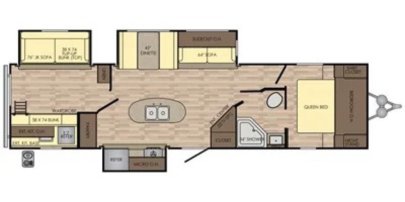 2017 CROSSROADS Zinger 33BH Floorplan