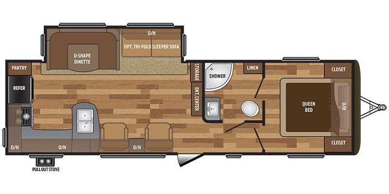 2018 HIDEOUT Hideout 28RKS Floorplan