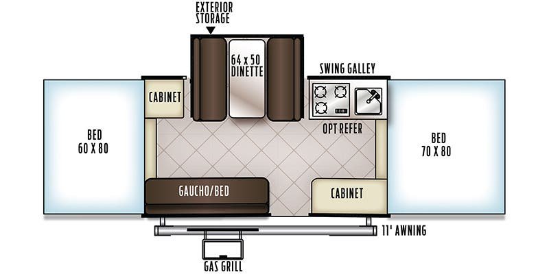 2018 FOREST RIVER FLAGSTAFF 228D Floorplan