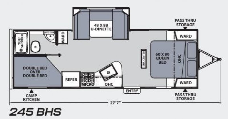 2021 FOREST RIVER Apex 245BHS Floorplan
