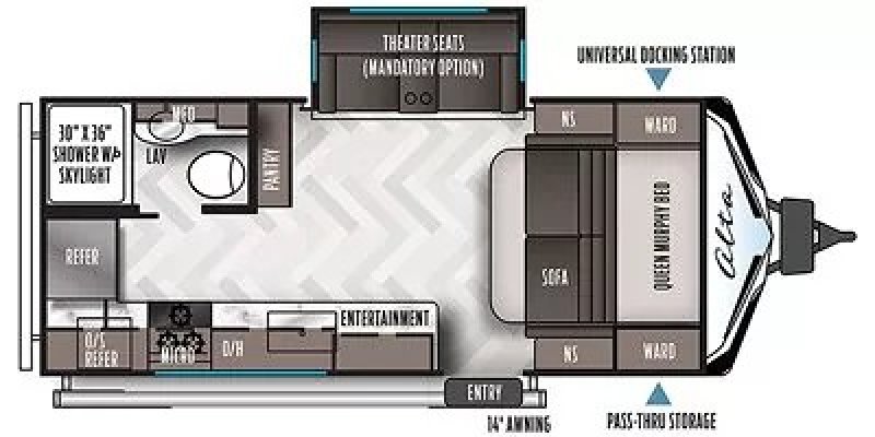 2021 FOREST RIVER ALTA 1900MMK Floorplan