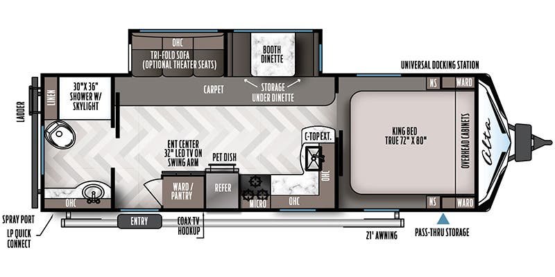 2021 FOREST RIVER ALTA 2600KRB Floorplan