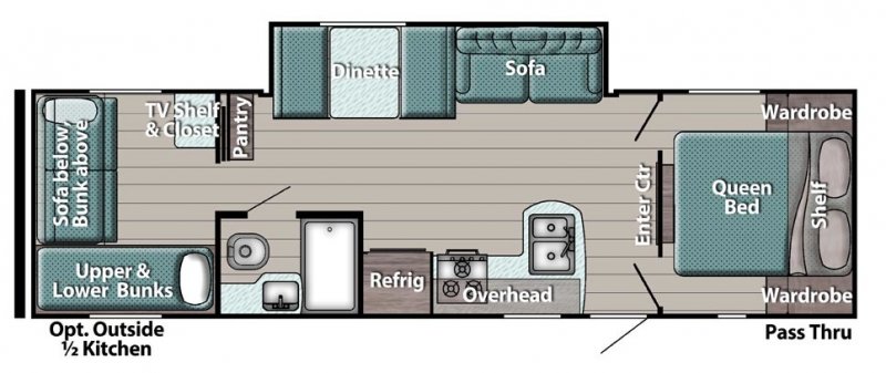2026 GULFSTREAM Trailmaster 274QB Floorplan