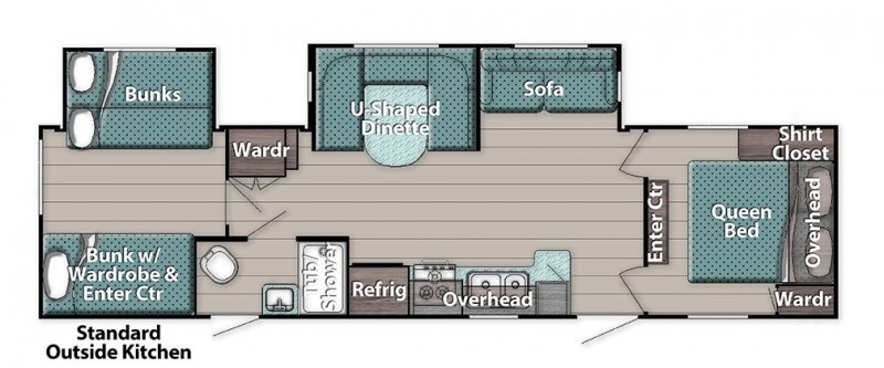 2026 GULFSTREAM Trailmaster 323TBR Floorplan