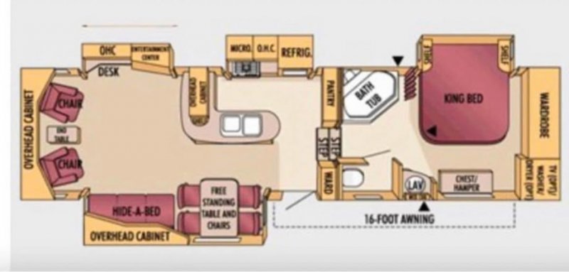 2007 JAYCO DESIGNER 34RLQS Floorplan