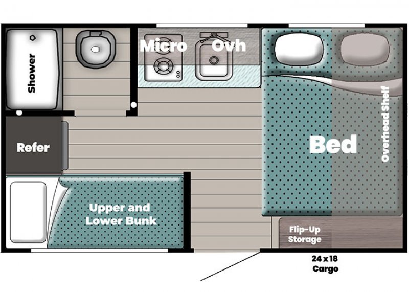 2026 GULFSTREAM TRAILMASTER 134BH Floorplan