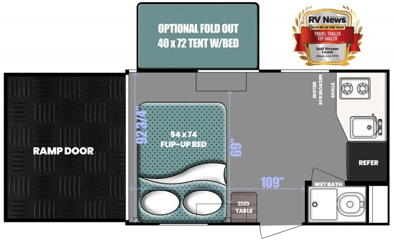 2026 GULFSTREAM Trailmaster 15TH Floorplan