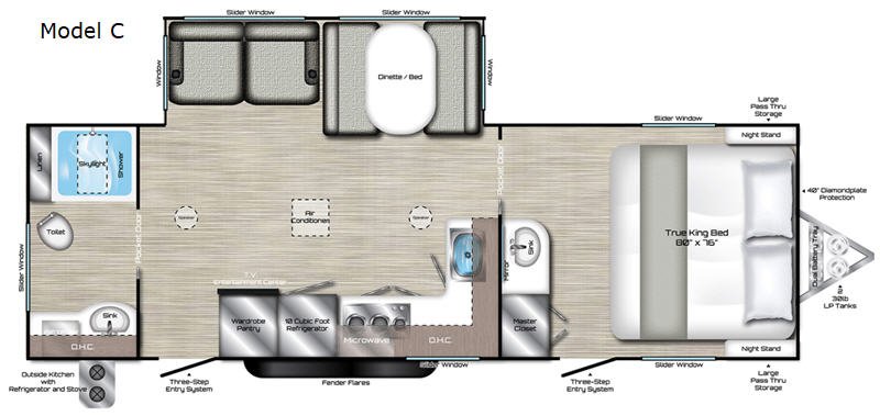 2020 TRAIL-LITE BY R-VISION EVOKE C Floorplan