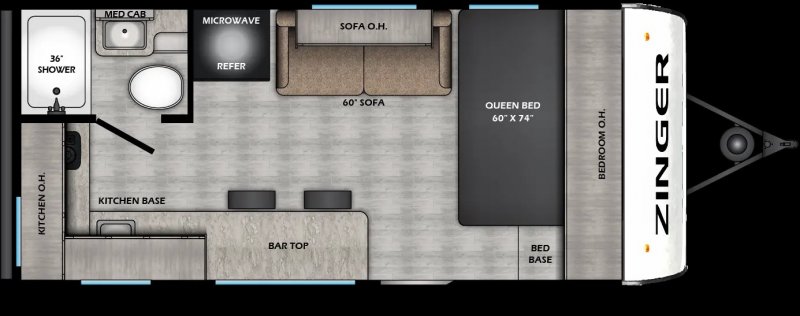 2025 CROSSROADS Zinger 18RK Floorplan