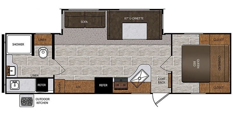 2018 PRIMETIME AVENGER ATI 27RBS Floorplan