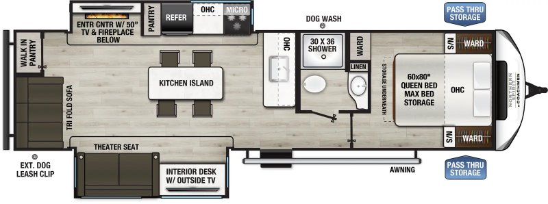2026 COACHMEN NORTHERN SPIRIT ULTRA LITE 2975RL Floorplan