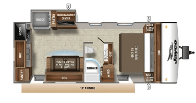 2021 JAYCO JAY FEATHER 22RK Floorplan