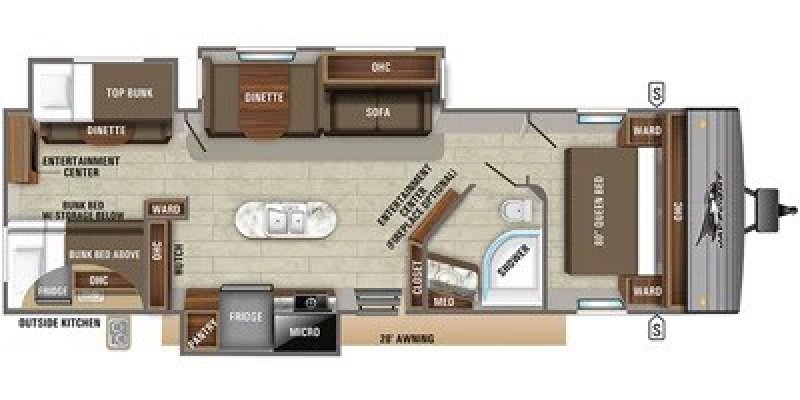 2021 JAYCO JAY FLIGHT 33RBTS Floorplan