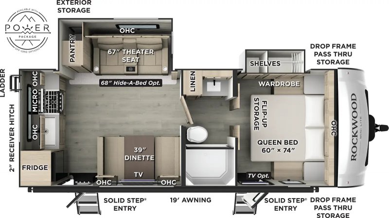 2026 ROCKWOOD MINI LITE 2515S Floorplan