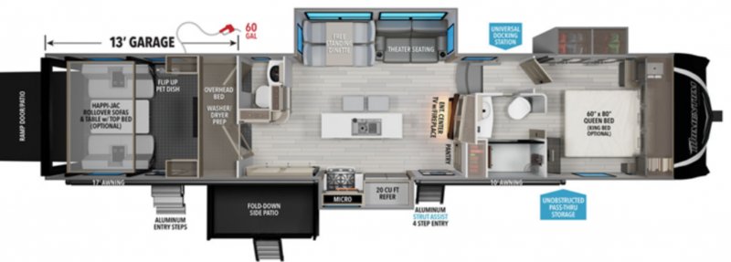 2018 GRAND DESIGN MOMENTUM 399TH Floorplan