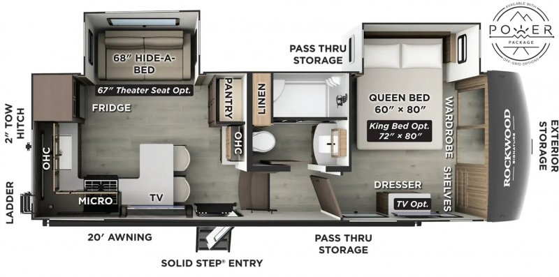 2026 FOREST RIVER ROCKWOOD 281RK Floorplan