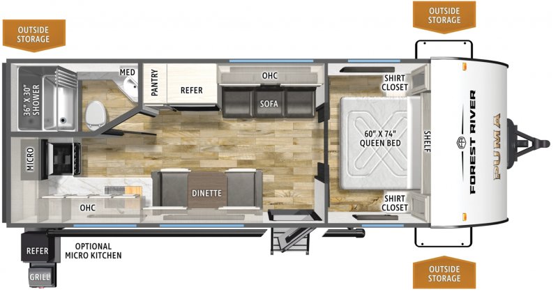 2026 PALOMINO PUMA 210RKCE Floorplan
