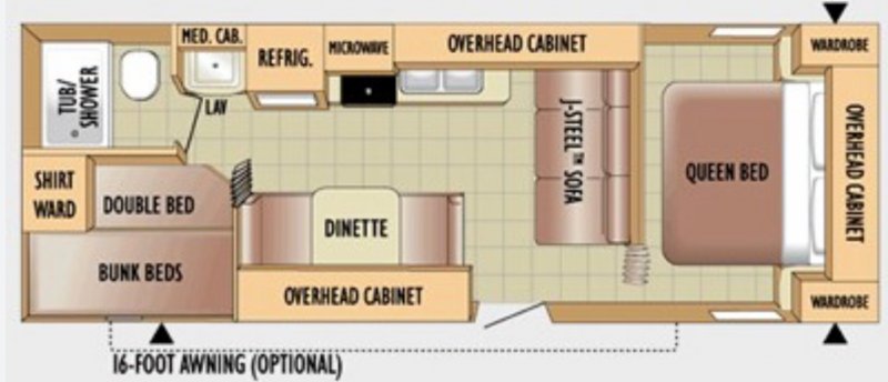 2010 JAYCO JAY FEATHER 26BH Floorplan