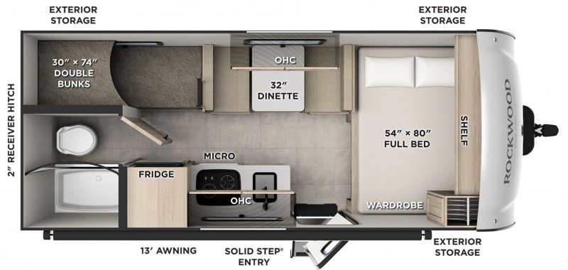 2026 ROCKWOOD GEO PRO 17LE Floorplan