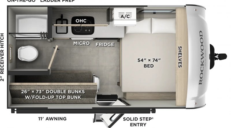 2026 ROCKWOOD GEO PRO 13LE Floorplan