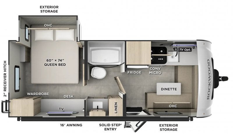 2026 ROCKWOOD GEO PRO 20BS Floorplan