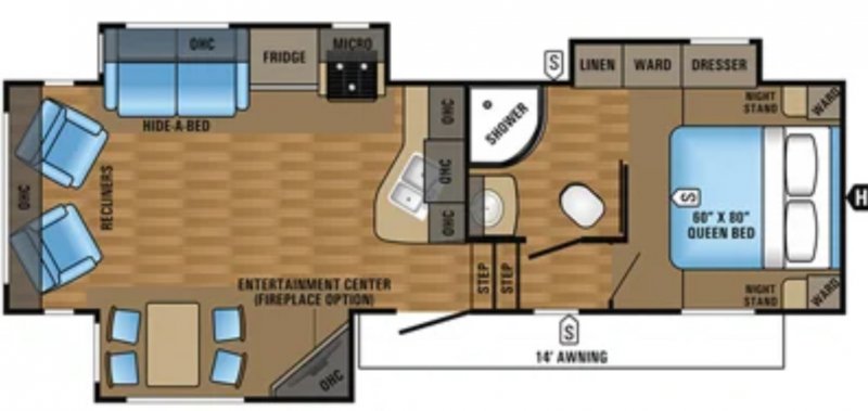 2017 JAYCO EAGLE 27.5 RLTS Floorplan