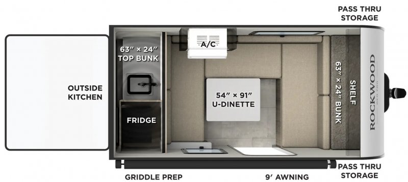2026 ROCKWOOD GEO PRO 11LE Floorplan