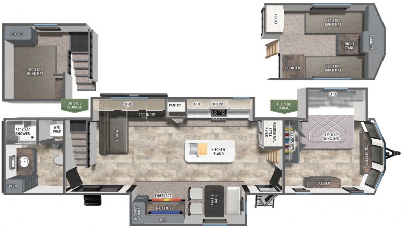 2026 PALOMINO PUMA 420LFT Floorplan