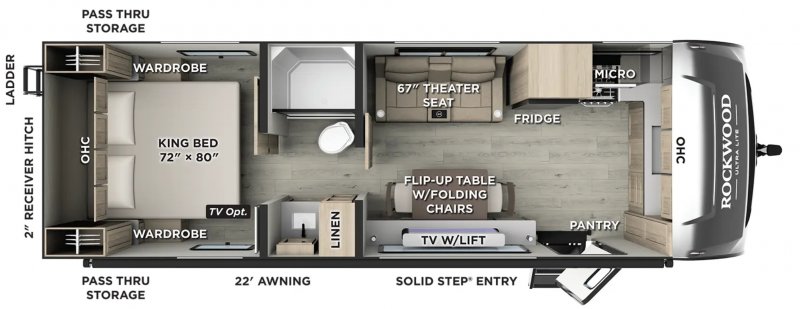 2026 ROCKWOOD ROCKWOOD 301FKT Floorplan