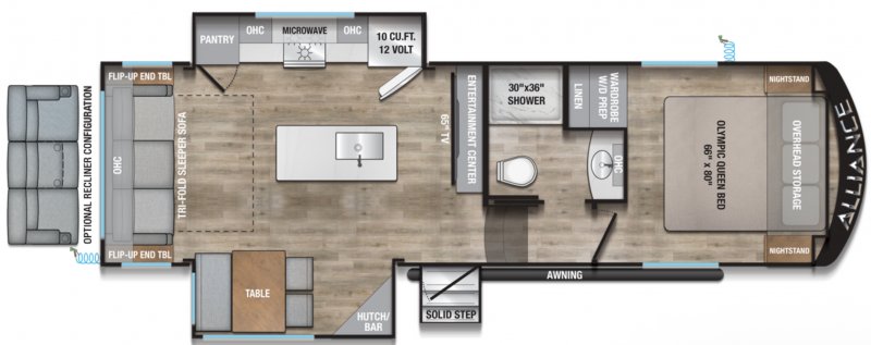 2026 ALLIANCE RV AVENUE 25RL Floorplan