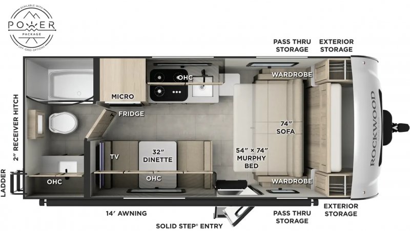 2026 ROCKWOOD GEO PRO 19FD Floorplan