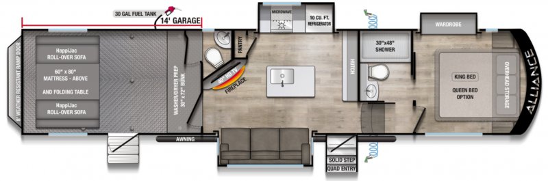 2026 ALLIANCE RV VALOR 35A14 Floorplan