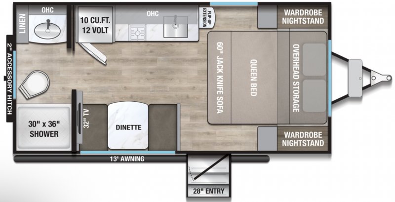 2026 ALLIANCE RV DELTA SOLO 152 Floorplan