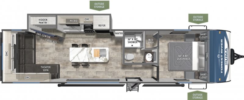 2026 PALOMINO PUMA 290RL Floorplan