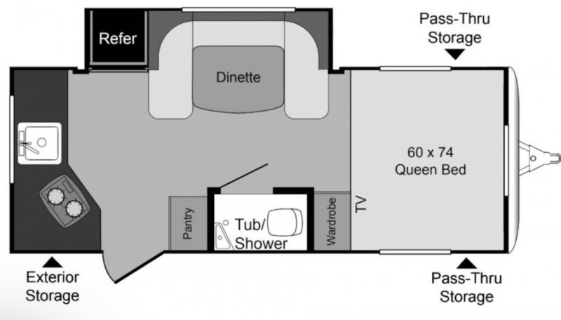 2018 PASSPORT ROV 170RKRV Floorplan