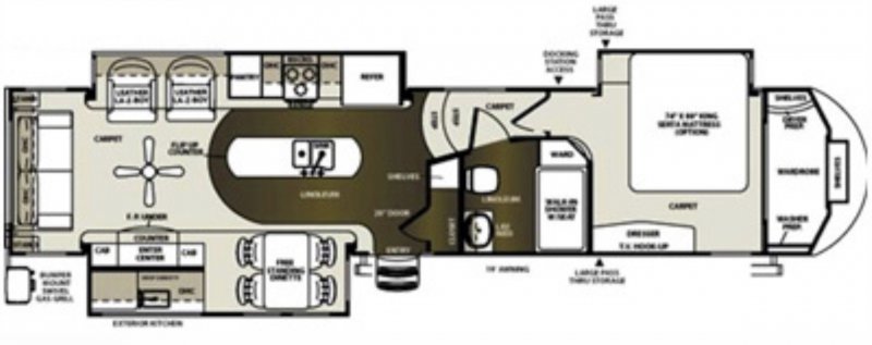 2015 FOREST RIVER SANDPIPER 35ROK Floorplan