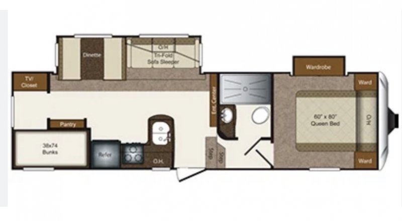 2014 KEYSTONE LAREDO 280SBH Floorplan