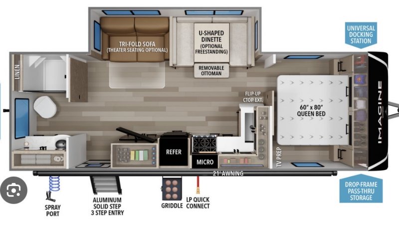 2019 GRAND DESIGN IMAGINE 2600RB Floorplan