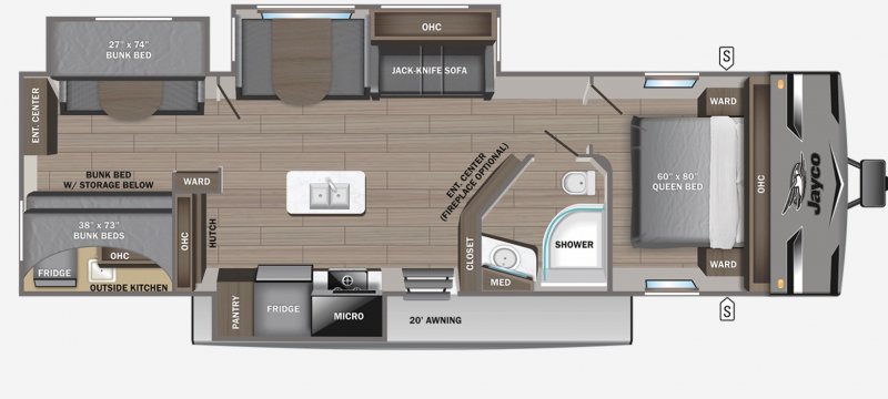 2021 JAYCO JAYFLIGHT 33RBTS Floorplan