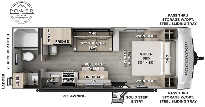2026 ROCKWOOD MINI LITE 2524FBT Floorplan