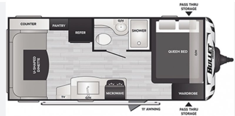 2024 KEYSTONE BULLET 1900RD Floorplan