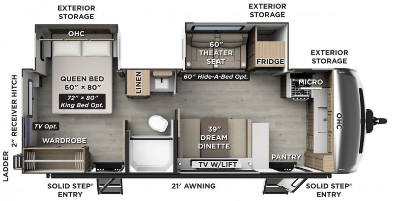 2026 ROCKWOOD ULTRA LITE 2619FK Floorplan