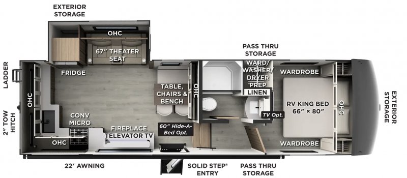 2027 ROCKWOOD SIGNATURE 301SRK Floorplan