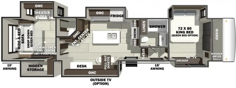 2023 RIVERSTONE LEGACY 442MC Floorplan
