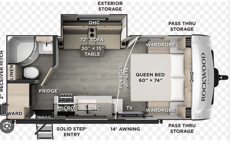 2025 ROCKWOOD MINI LITE 2109S Floorplan